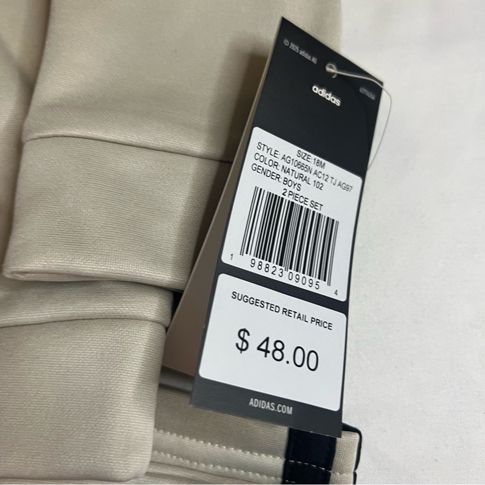 adidas Kids Beige‎ Sweatpants & Hoodie Set - Picture 4 of 4